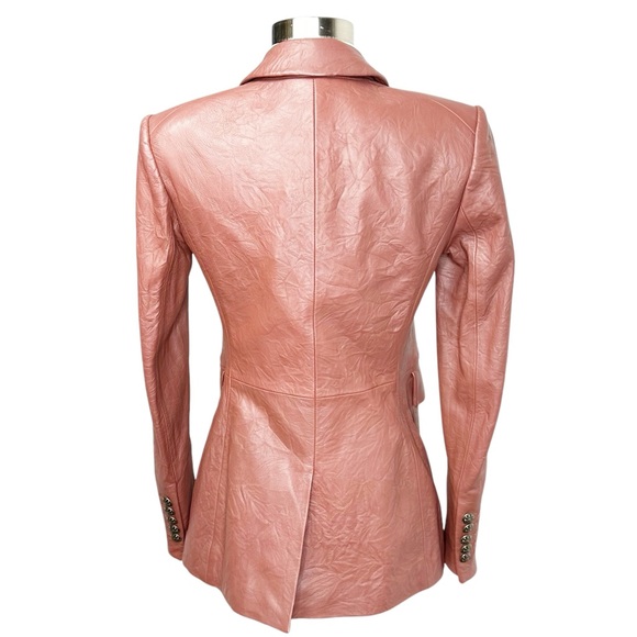 VERONICA BEARD Gaya Leather Dickey Blazer Jacket | 0 Rust $1395 New with Tags - Picture 6 of 16